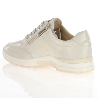 Caprice - Leather Side Zip Trainers Cream - 23758 2