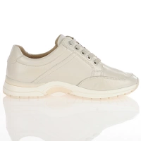 Caprice - Leather Side Zip Trainers Cream - 23758 3