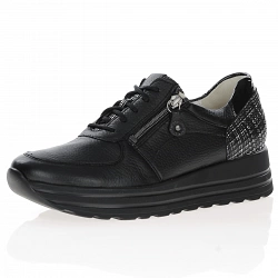 Waldlaufer - Lace Up Platform Shoes All Black - 758009