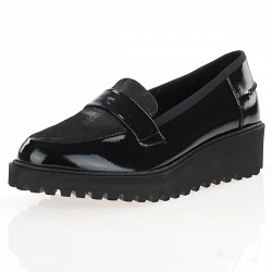 Ara - Patent Wedge Loafers Black - 54352