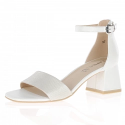 Caprice - Medium Block Heeled Sandals White - 28302