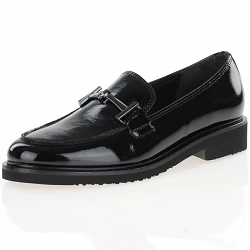 Gabor - Flat Leather Loafers Black - 211.97