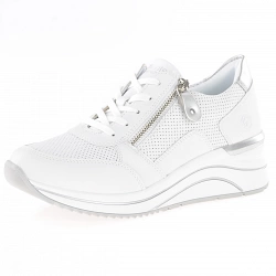Remonte - Wedge Trainers White/Silver - D0T06-80