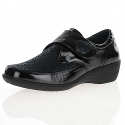 Softmode - Elma Velcro Strap Shoes, Black Patent