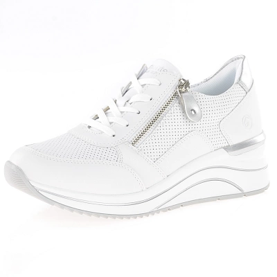 Remonte - Wedge Trainers White/Silver - D0T06-80 1