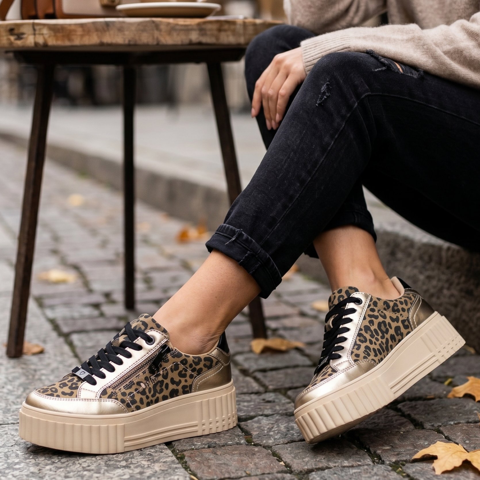 Marco Tozzi - 23728 Platform Trainers, Leopard, The Shoe Horn