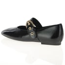 Gabor - Buckle Mary Jane Ballerina Shoes - Black Patent 4