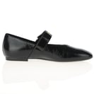 Gabor - Buckle Mary Jane Ballerina Shoes - Black Patent 3