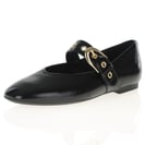 Gabor - Buckle Mary Jane Ballerina Shoes - Black Patent 2
