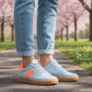 Another Trend - A0320429 Retro Trainers - Sky / Orange 4