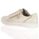Jana - 23660 Flat Side Zip Trainers - Cloudy Gold 3