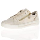 Jana - 23660 Flat Side Zip Trainers - Cloudy Gold 2
