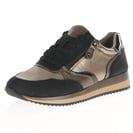 Jana - 23774 Vegan Side Zip Trainers - Black / Pewter 2