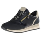 Jana - 23774 Vegan Side Zip Trainers - Navy 2