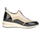 Marco Tozzi - 24780 Front Zip Trainers, Cream/Black 4