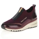 Marco Tozzi - 24780 Front Zip Trainers, Mulberry 2