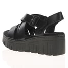 Rieker - 68063-00 Wedge Sandals, Black 4