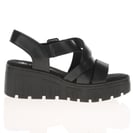 Rieker - 68063-00 Wedge Sandals, Black 3