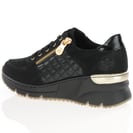 Rieker - N6314-00 Side Zip Wedge Shoes Black 3