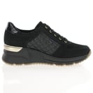Rieker - N6314-00 Side Zip Wedge Shoes Black 4