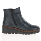 Rieker - X9164-14 Low Wedge Ankle Boots - Navy 4