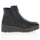 Rieker - X9165-00 Low Wedge Ankle Boots - Black 4