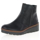 Rieker - X9165-00 Low Wedge Ankle Boots - Black 2