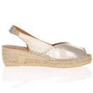 Toni Pons - Bernia-P Low Wedge Espadrille Sandals Platinum 4