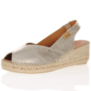 Toni Pons - Bernia-P Low Wedge Espadrille Sandals Platinum 2