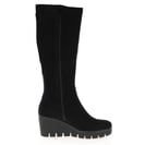Susst - Becky Wedge Sock Boots Black Micro 4