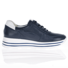 Waldlaufer - 758009 Lace Up Platform Shoes Navy/White 4