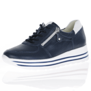 Waldlaufer - 758009 Lace Up Platform Shoes Navy/White 2