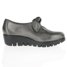 Wonders - 33159 Bow Wedge Shoes Plomo 4