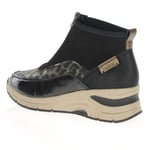 Rieker - N9362-00 Front Zip Ankle Boots - Black Leopard 5