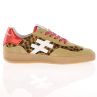 Another Trend - A0327902 Leopard Print Retro Trainers - Camel 3