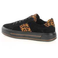Ara - 23004 Canberra Flatform Trainers - Black / Leopard 2