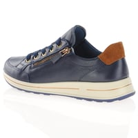 Ara - 24801 Osaka Side Zip Trainers Navy/Nut 2
