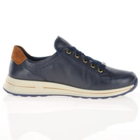 Ara - 24801 Osaka Side Zip Trainers Navy/Nut 3