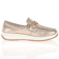Ara - 25528 Chain Detail Leather Loafers - Platinum 3