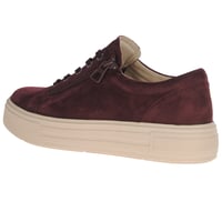 Caprice - 23351 Side Zip Flatform Trainers - Bordeaux 2