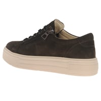 Caprice - 23351 Side Zip Flatform Trainers - Dark Brown 2