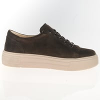 Caprice - 23351 Side Zip Flatform Trainers - Dark Brown 3
