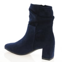 Caprice - 25304 Block Heeled Slouch Boots, Navy 2
