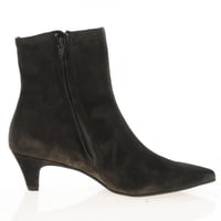 Paul Green - 8288 Kitten Heel Ankle Boots, Brown Suede 3