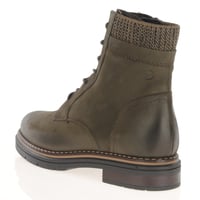 Tamaris - 25145 Flat Laced Ankle Boots, Mud 2