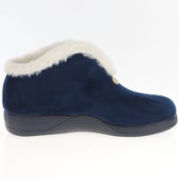 DeValverde - DVV1129 Fur Lined Bootie Slipper, Navy 3
