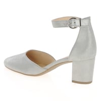 Gabor - Gala Block Heeled Shoes - Grey Shimmer 2