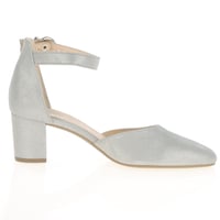 Gabor - Gala Block Heeled Shoes - Grey Shimmer 3