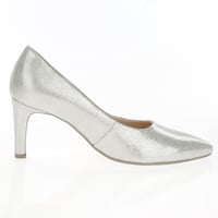 Gabor - Dane Court Shoes, Silver Shell 2