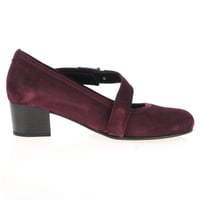 Gabor - Fortune Mary Jane Suede Shoes - Mulberry 3